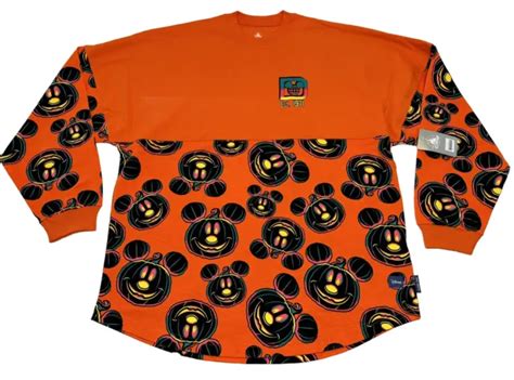 DISNEY WORLD HALLOWEEN 2023 Mickey Mouse Pumpkin Spirit Jersey Size L ...