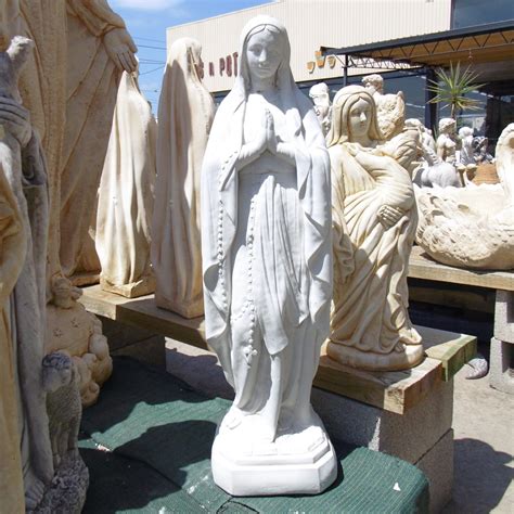 Mary of Lourdes - Small Concrete Statue - Pots n Pots