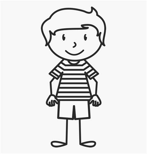 Stick Figure Boy Clip Art Black And White , Free Transparent Clipart ...