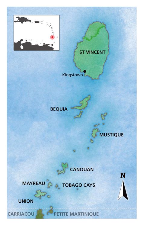 Large map of Saint Vincent and the Grenadines | Saint Vincent and the ...