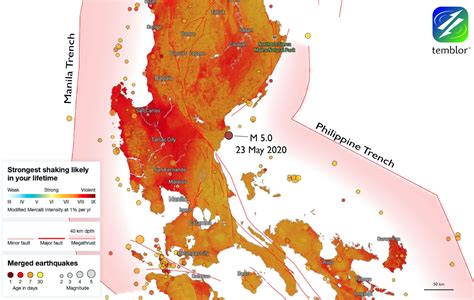 M5.0 quake in the Philippines - Temblor.net