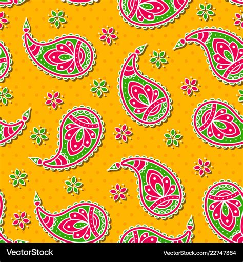 Paisley textured background with a frame Vector Image