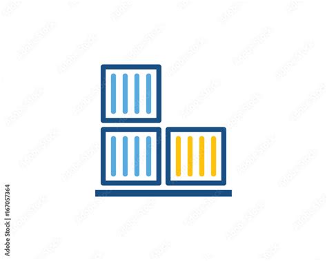 Container Logistic Icon Logo Design Element Stock Vector | Adobe Stock