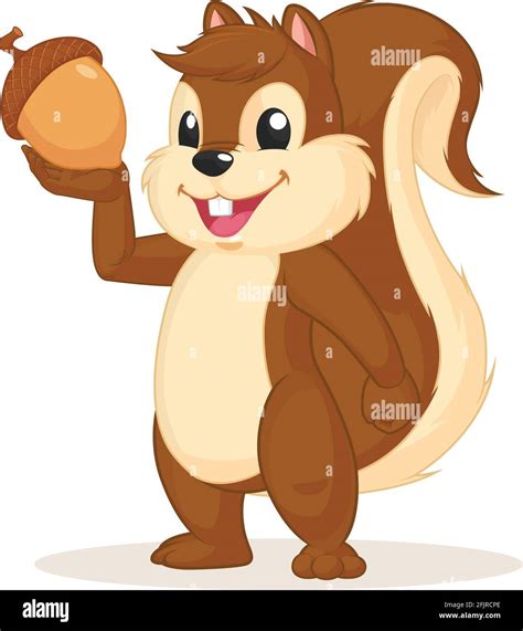 Squirrel Chipmunk Cartoon Character Mascot Vector Illustration Drawing ...