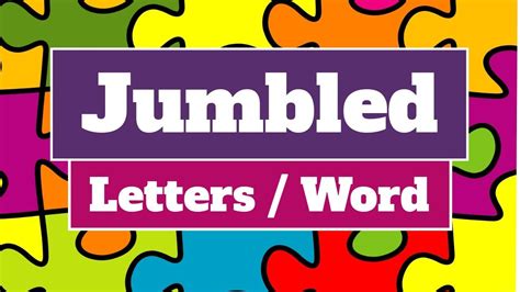 Jumbled Letter / Word | Rules for making meaningful word - YouTube