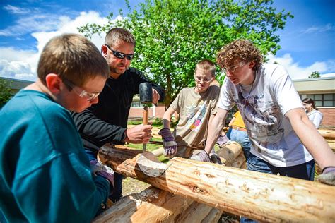 Log by log, middle school students build history lesson | Daily Inter Lake