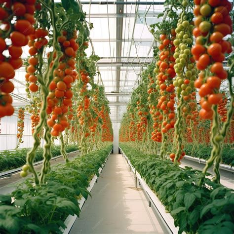 Premium AI Image | Farming greenhouse vegetable cultivation