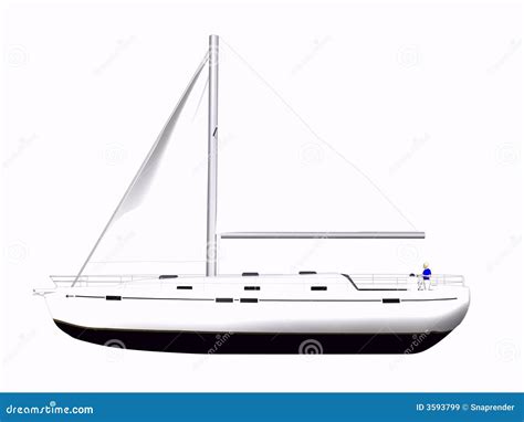 3D Sailboat Side View Royalty Free Stock Images - Image: 3593799