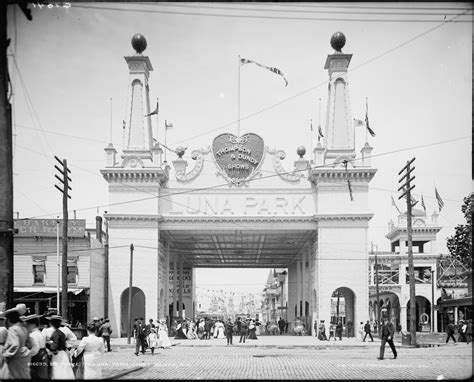 Entrance to Luna Park, Coney Island, New York | New york attractions, Coney island, Human zoo