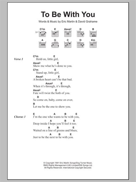 To Be With You by Mr. Big - Guitar Chords/Lyrics - Guitar Instructor