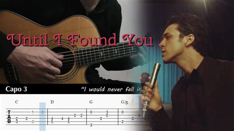 Until I Found You - Stephen Sanchez - Fingerstyle Guitar TAB Chords - YouTube