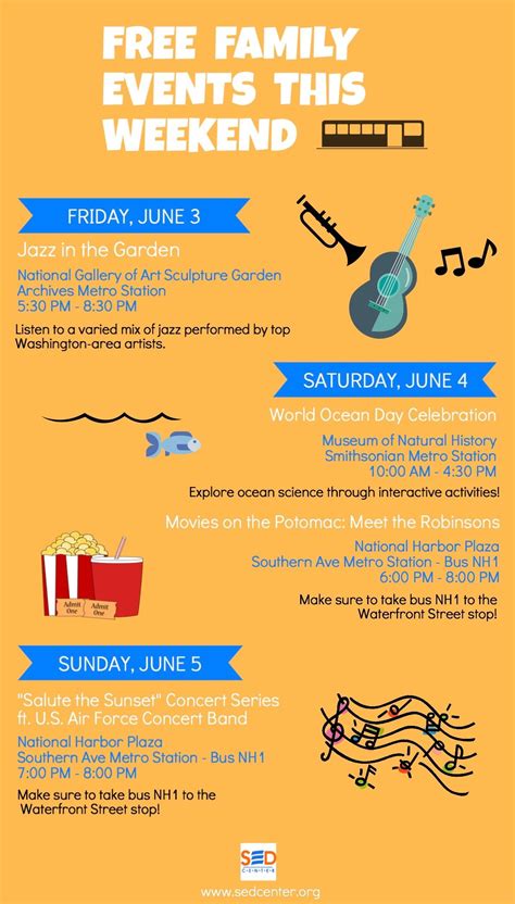 Fill your weekend with fun events for the whole family. Here is a small ...