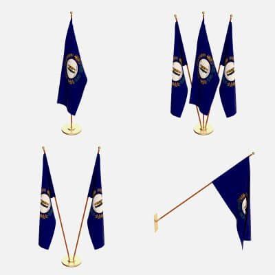 Kentucky Flag Pack - 3D Model by dragosburian