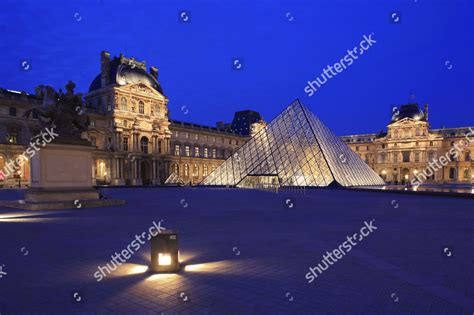 Louvre Museum Night Paris France Editorial Stock Photo - Stock Image ...