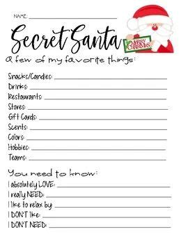 11+ Secret Santa Form Free Download EDITABLE [Word, PDF] | Secret santa form, Secret santa ...