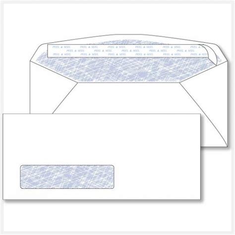 10 Security Tint Peel and Seal Window Printed Envelopes - No. 10 Peel ...