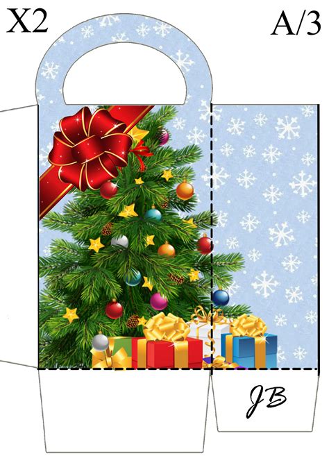 Pin by Jo Guyer on Boxes | Christmas bags, Christmas gift box, Christmas printables