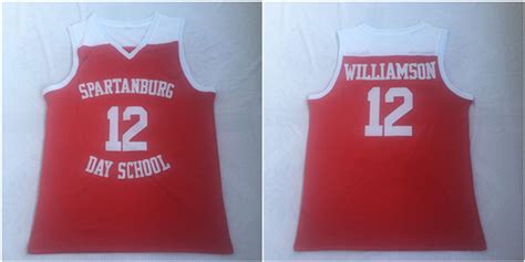 Spartanburg Griffins 12 Zion Williamson Red High School Basketball Jersey