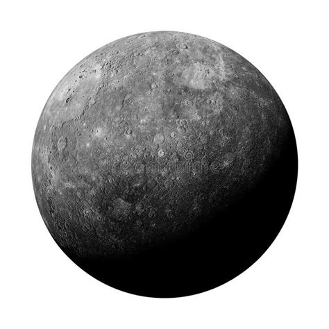 Planet Mercury Isolated on White Background