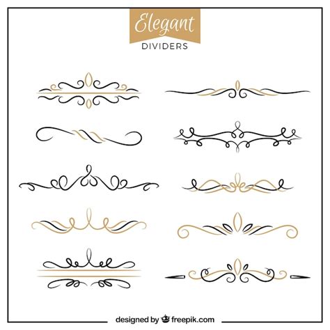 Elegant divider collection | Free Vector