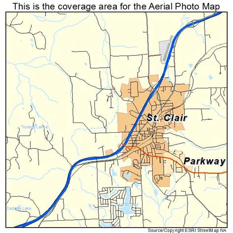 Aerial Photography Map of St Clair, MO Missouri