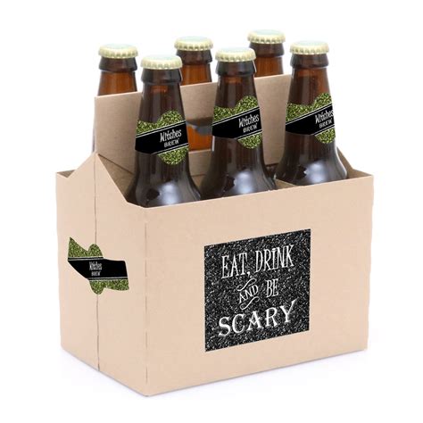 Halloween Beer Labels Funny Halloween Gifts 6 Beer Bottle - Etsy