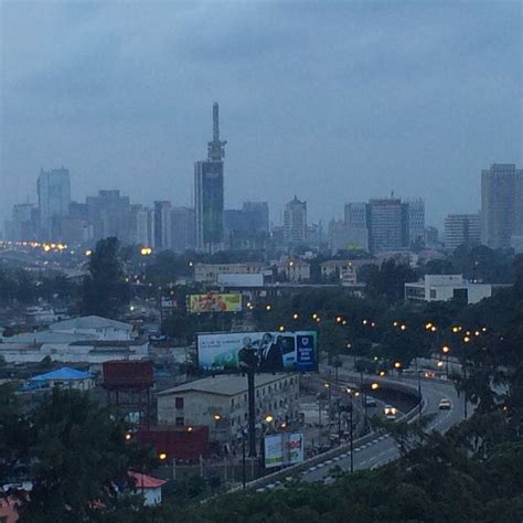 Lagos skyline at dusk. | Global city, Skyline, New york skyline