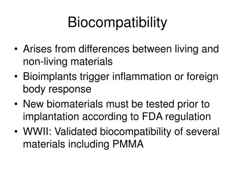 PPT - Biocompatibility PowerPoint Presentation, free download - ID:3145932