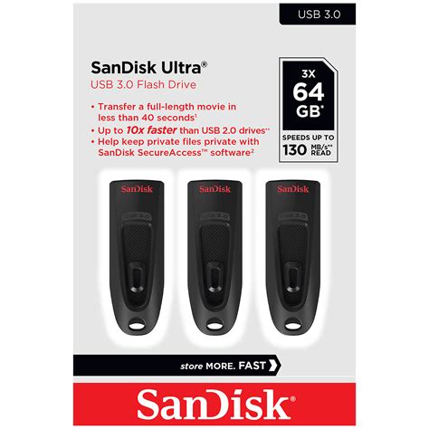 SanDisk Ultra USB 3.0 64GB (3-Pack) - USB flash drive - LDLC | Holy Moley