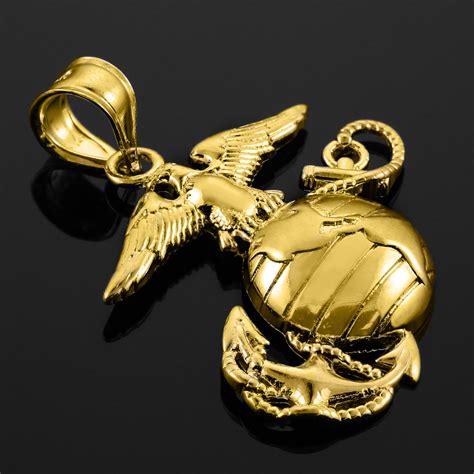 Gold US Marine Corps Medium Pendant | eBay