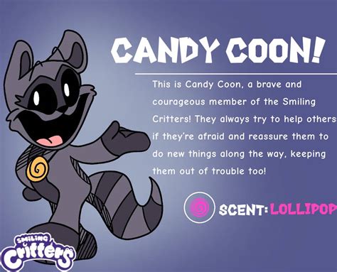 Candy Coon, my smiling critters oc by Wanbie on DeviantArt