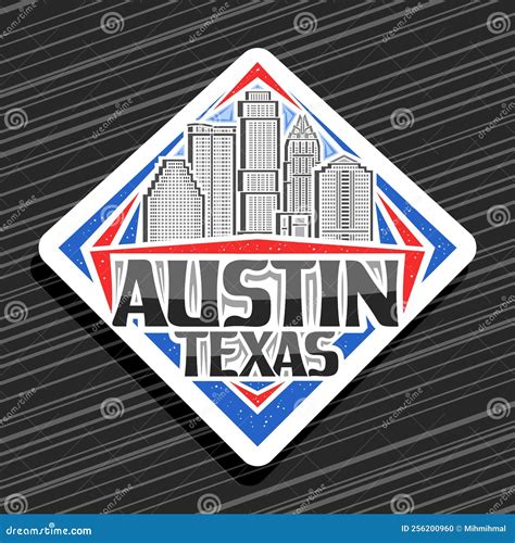 Vector logo for Austin stock vector. Illustration of line - 256200960