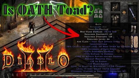 Diablo 2 Resurrected - How GODLY is the "OATH" Runeword?? - YouTube