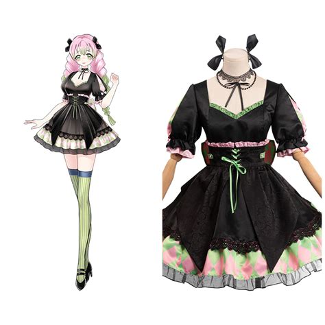 Demon Slayer Kanroji Mitsuri Gothic Lolita Dress Outfits Halloween ...