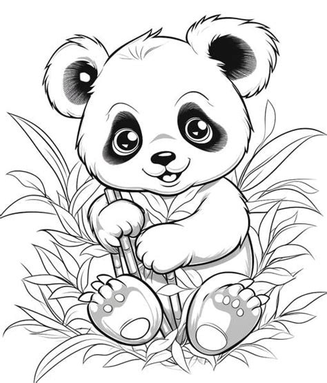 Coloring Pages For Kids Panda