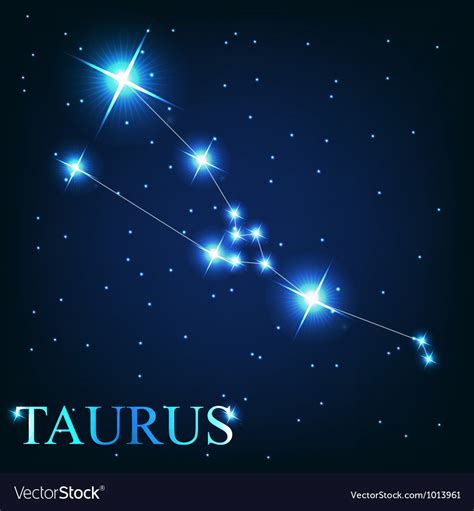 The taurus zodiac sign of the beautiful bright Vector Image