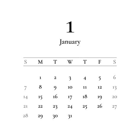 Modern Minimalist January 2024 Calendar Template Vector, January, Calendar, 2024 PNG and Vector ...