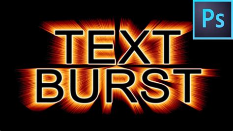 Light Burst Text Effect - Photoshop Tutorial ( Beginners) - YouTube