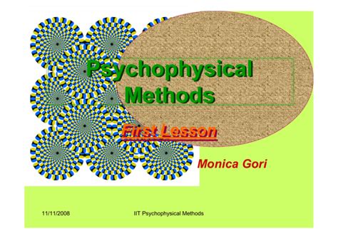 Psychophysical Methods Psychophysical Methods