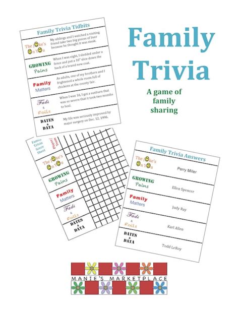 Family Trivia Game Instructions File | Etsy