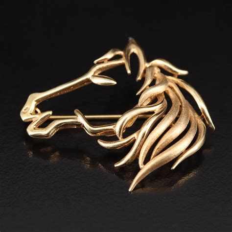 14K Horse Brooch | EBTH