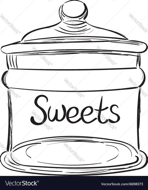 Candy Jar Clip Art Black And White