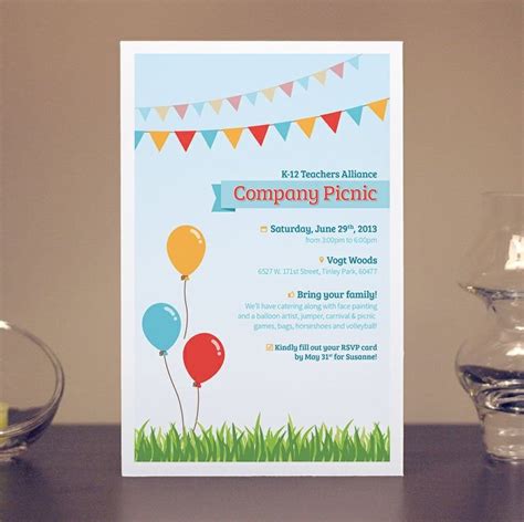 Annual Company Picnic Invitations - Invitation Design Blog