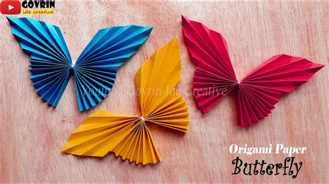 Cute & Easy Butterfly DIY - Cara Mudah Membuat Kupu-Kupu Origami - Hiasan Dinding Kupu kupu ...