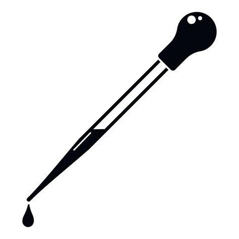 Pipette icon, simple style 15203068 Vector Art at Vecteezy