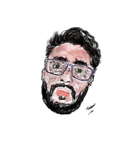 first drawing with a drawing tablet. self-portrait. kinda shit but I'm ...
