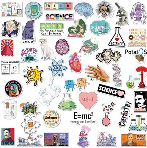 50pcs science sticker #studentsticker #decal #labsticker #notebooksticker #kids #decal Chemistry ...