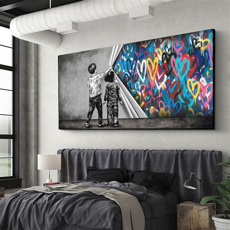 Unveiling Art Behind The Wall - Graffiti Wall Art Canvas – Leah Ideas | Graffiti wall art ...