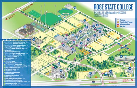 Rose State College Campus Map - Draw A Topographic Map