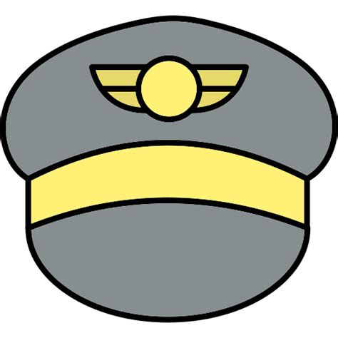 Pilot hat Generic Outline Color icon